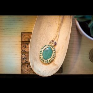 Green Aventurine Macrame Necklace